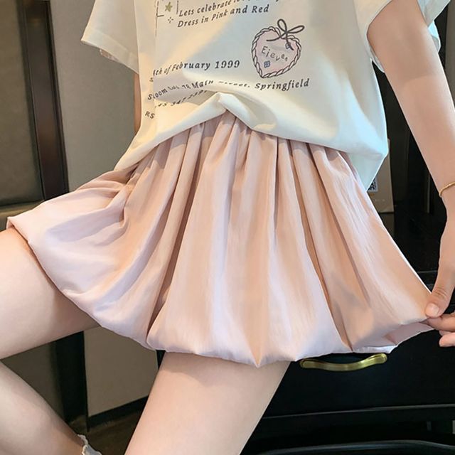 하이웨스트 밴딩 벌룬 호박 펌킨 미니스커트 NF-59