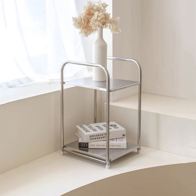 2단 스테인리스 협탁 선반 거치대 받침대 틈새 테이블