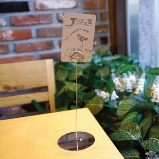 원형스텐 메모꽂이 안내꽂이 중형 2개 안내꽂이