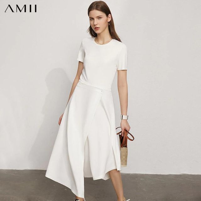 [해외] Amii-미니멀리즘 여름 새 드레스 여성용 공식 레이디