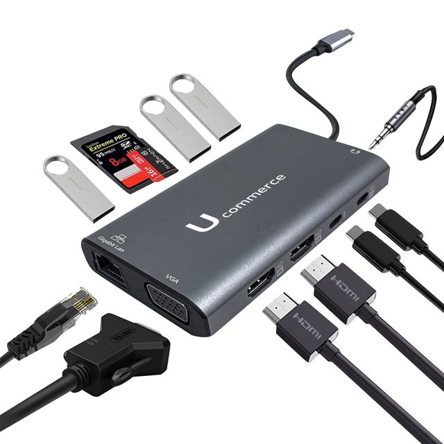 C타입 멀티 USB허브 HDMI SD카드리더기 PD충전 노트북
