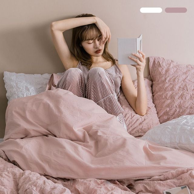 키밍 사계절 시어서커 이불커버세트 4종 침대 시트 세트