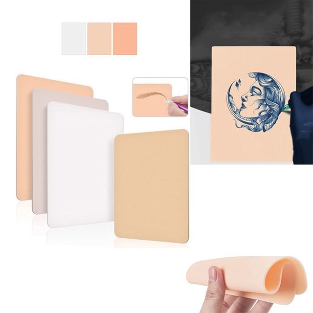 타투 연습고무판 10매 실리콘 메이크업 초보자 눈썹