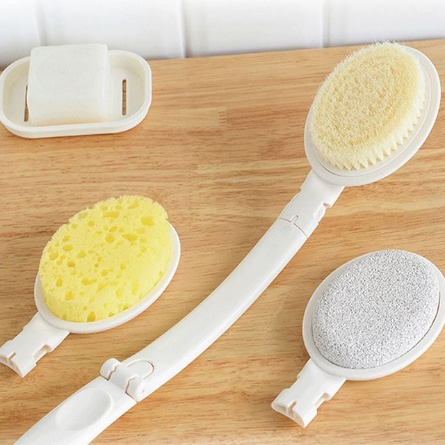 바디 브러쉬 3종 세트 스펀지 분리형 목욕 각질 제거 도구
