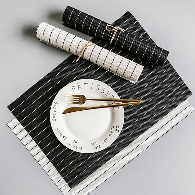 키밍 레트로 줄무늬매트 식탁매트 테이블러너 식탁보