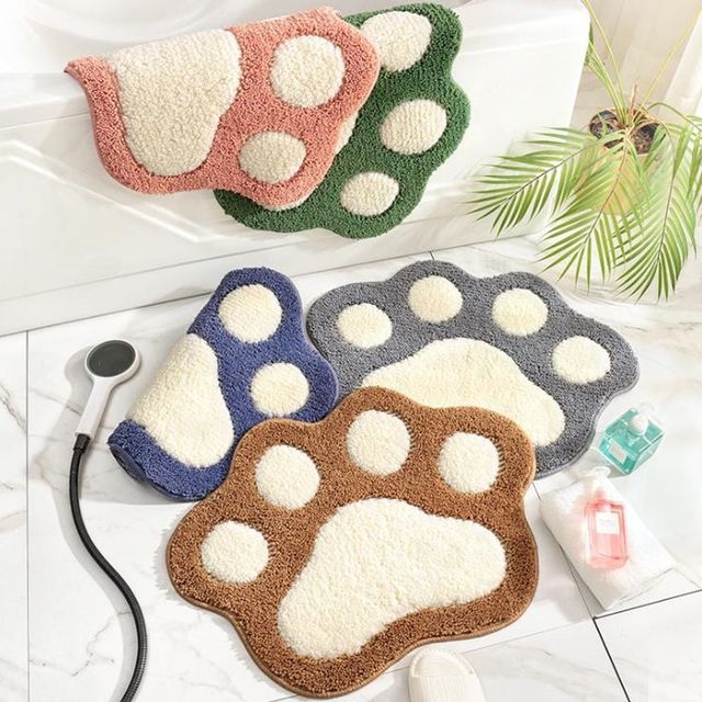 키밍 부드러운 극세사 발바닥 발매트 현관 화장실 러그