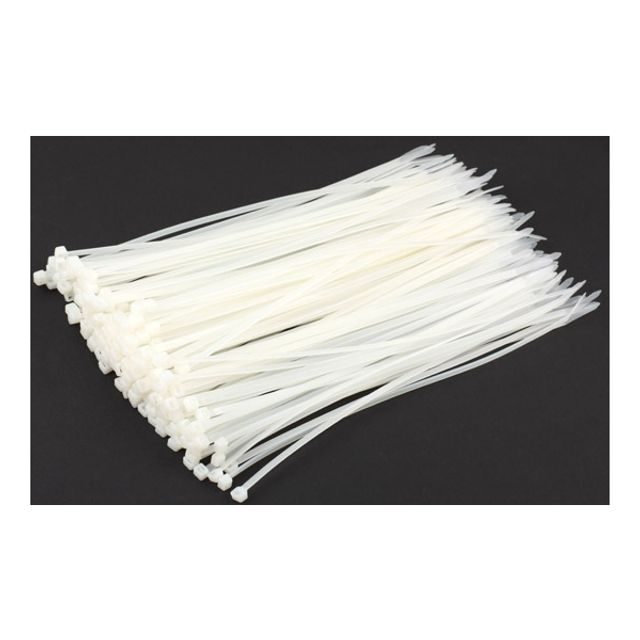 케이블 타이 1000pcs 300mm x 5mm 흰색 PC케이블 정리