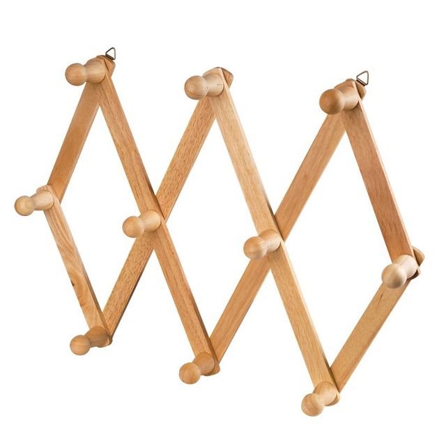 영수207 고급형 원목 자바라 옷걸이 대형 나무자바라