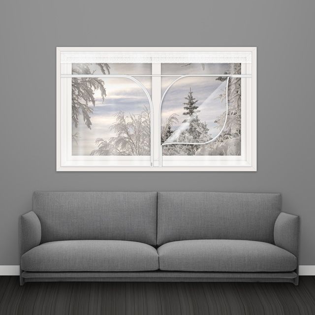 방풍비닐 창문용 (200x120cm)/바람막이 창문 외풍차단
