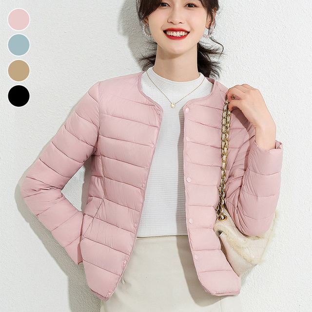 여성 투웨이넥 경량 패딩자켓 EL-1003438