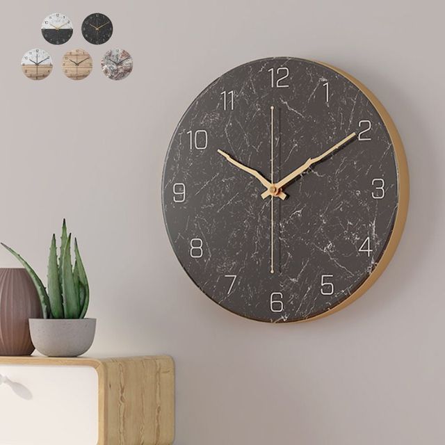 키밍 대리석 무늬 벽시계 인테리어 벽걸이시계 유럽 스타일