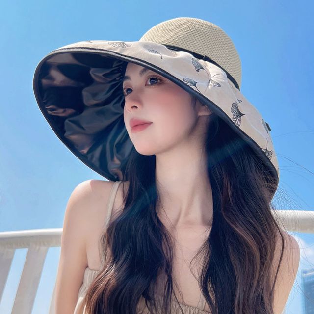 은행잎 블랙코팅 버킷햇 ELM-197