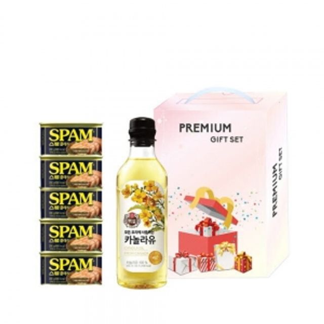 백설카놀라유500ml+CJ스팸200gx5개