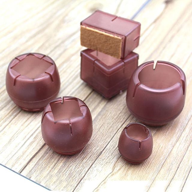 층간소음 방지 의자발커버 레드 4개 세트