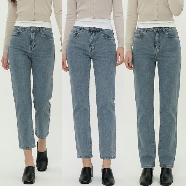 3단기장 스판 슬림 일자 데님 팬츠 JEB-1006759