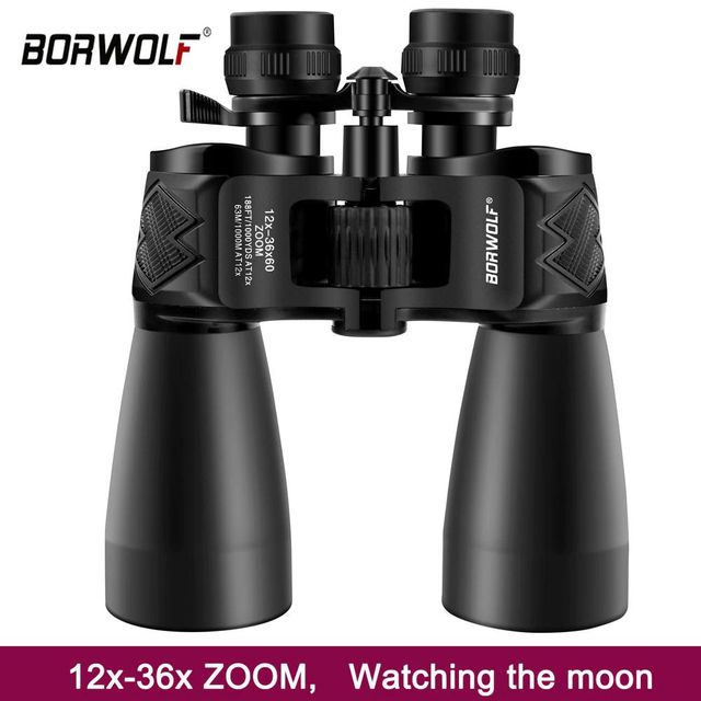 [해외] Borwolf-고배율 HD 12-36X60 전문 줌 쌍안경 망원경