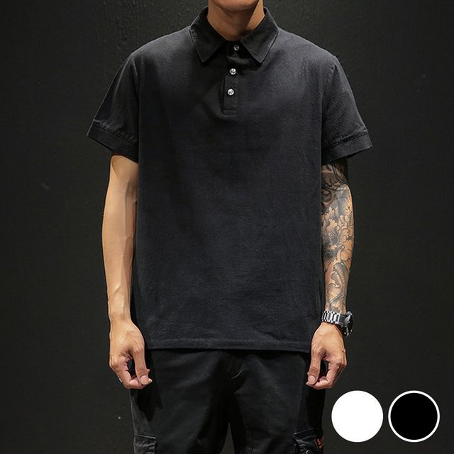 얇고 시원한 기본 깔끔 카라 티셔츠 URD-515