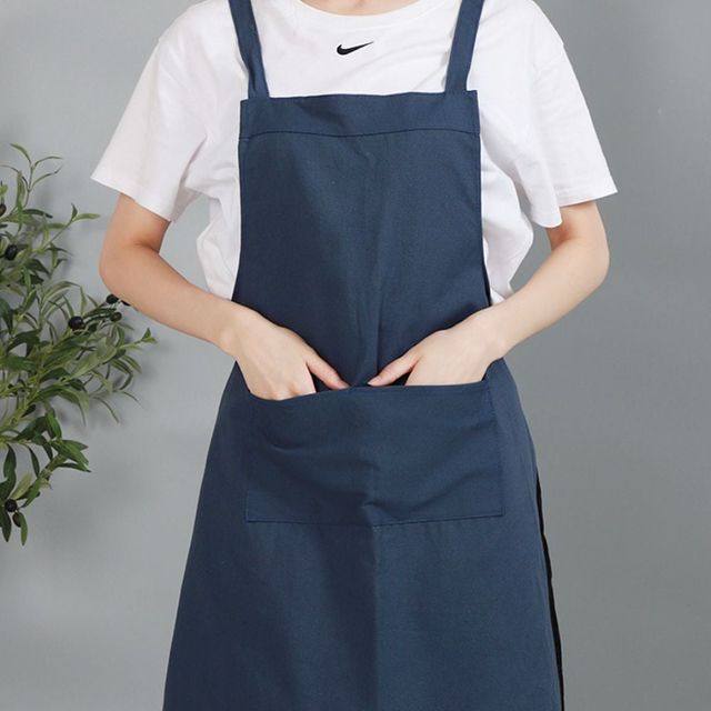 무지 카페 앞치마 원피스 주방 식당 작업복