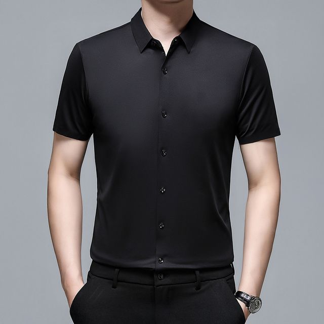 남자 반팔 와이셔츠 구김없는 여름 세미캐주얼 셔츠