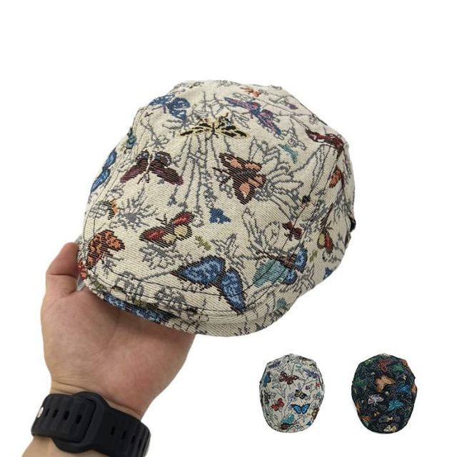 빈티지 헌팅캡 나비 플라워 패션 모자 캐주얼 베레모