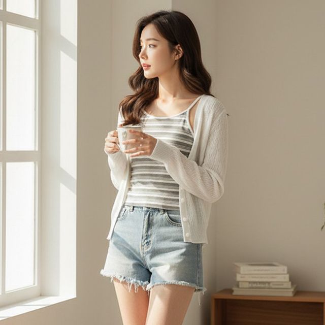멜로니스 캡내장 스트라이프 나시 이너티 SD-262036
