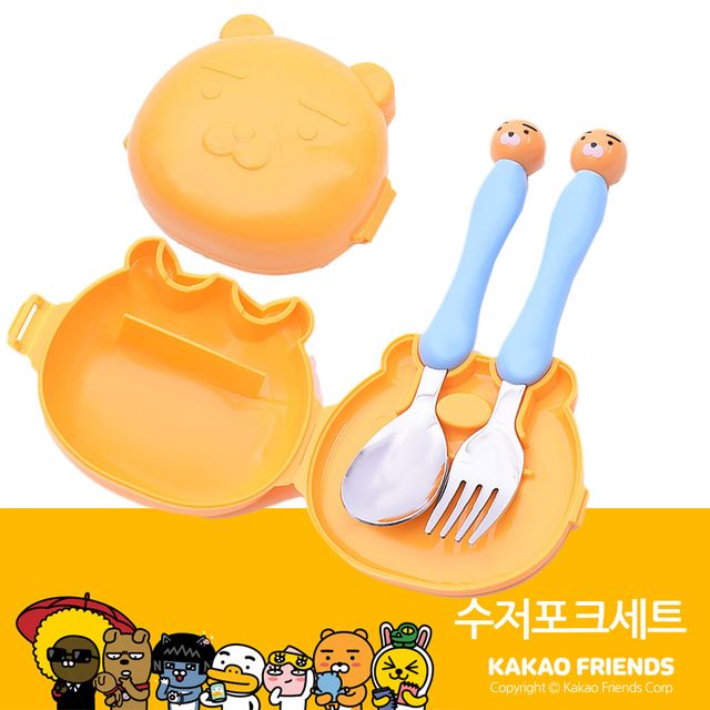 카카오친구들 페이스 올인원 수저포크케이스세트