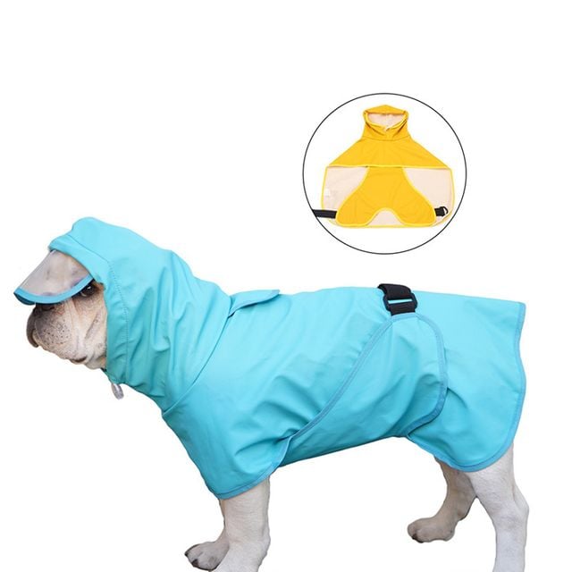 강아지 우비 레인코트 판초 비옷 바람막이 산책 M