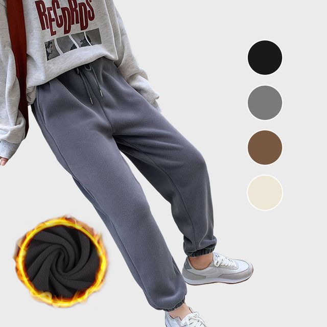 기모 밴딩 팬츠 여성 겨울 방한 조거 털바지