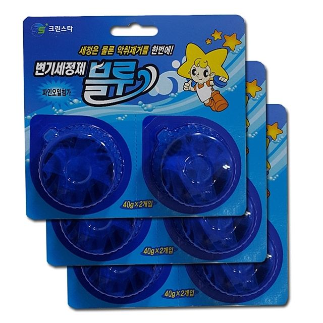 크린스타 양변기용 탈취세정제 6알