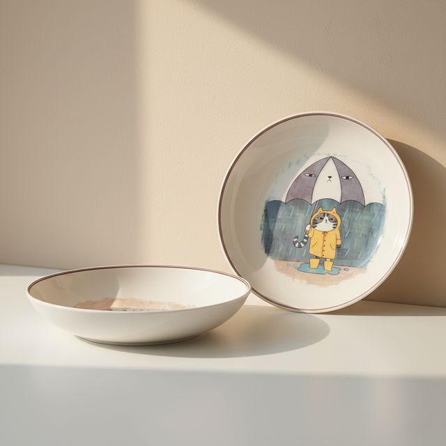 모리네코 팝아트 파스타볼 24cm 도자기 샐러드볼 CHS-1005939