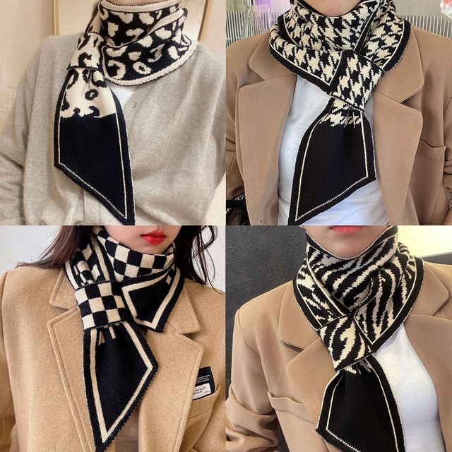 고리형 미니 니트 머플러 양면 머플러 겨울 머플러