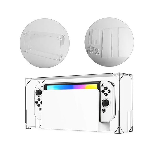 게임기 투명 아크릴 케이스 먼지방지 진열대 조립형