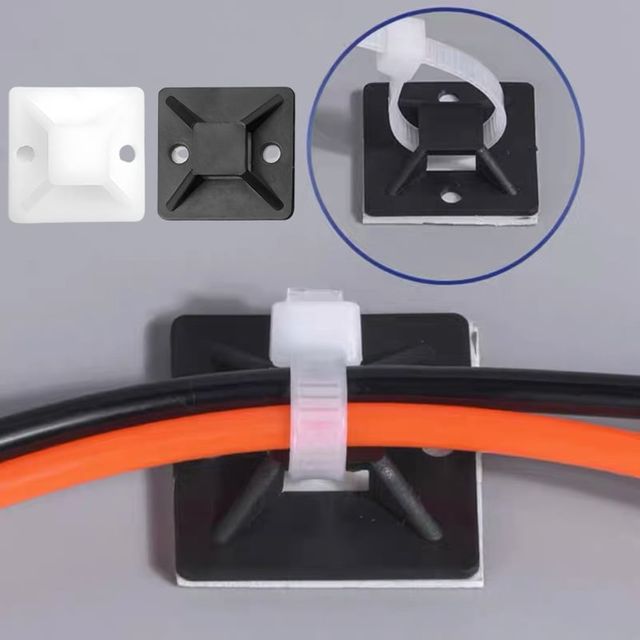 케이블 타이 마운트 100P 전선고정 브라켓 홀더 소형