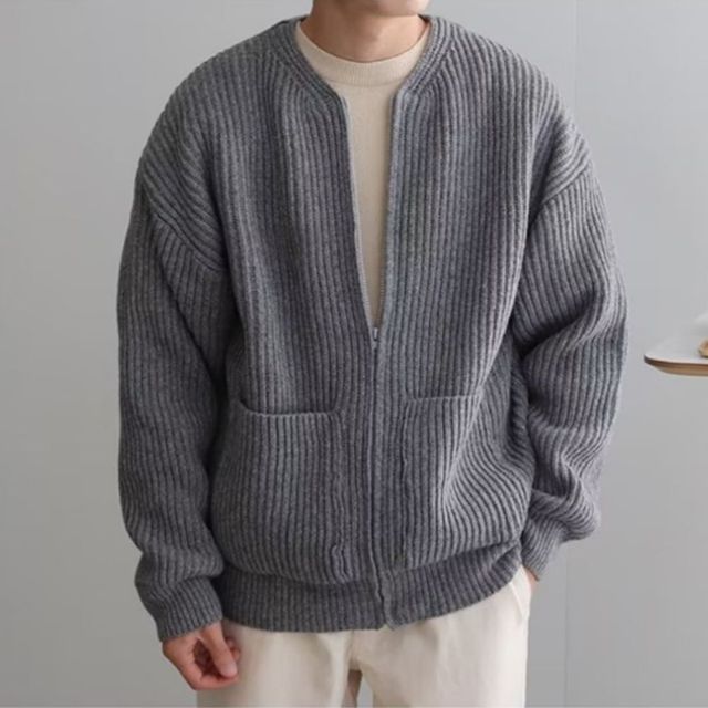 데일리 오버핏 니트 집업 가디건 JSC-1004230