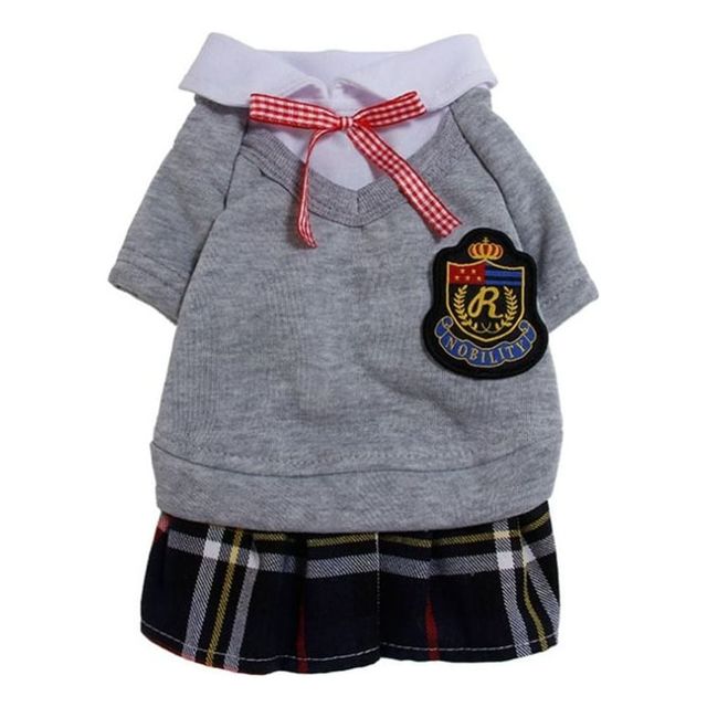 강아지 교복 유니폼 티셔츠 원피스 애견 커플 의상