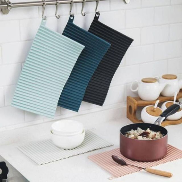 주방 다용도 실리콘 냄비 받침 싱크대 매트 인테리어 소품