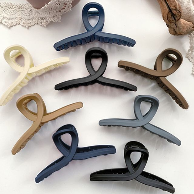 꼬임 헤어 집게핀 무광 트위스트 머리집게 올림머리