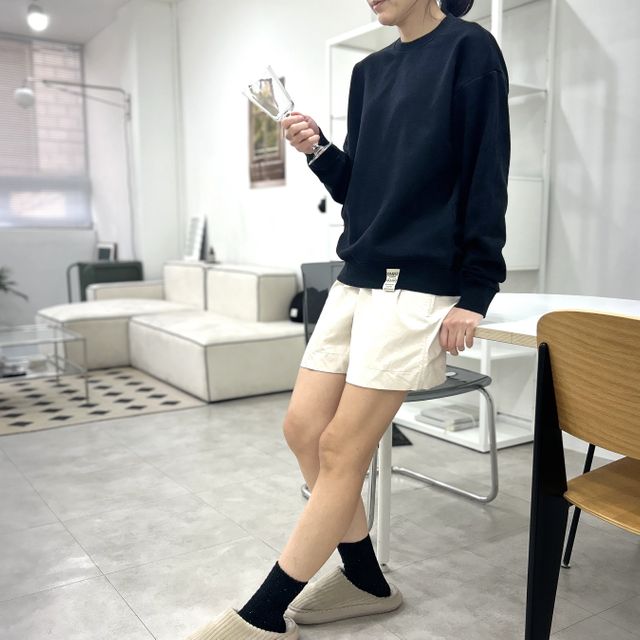 도톰한 순면 워싱 기모 맨투맨 티셔츠 MFNC-050155