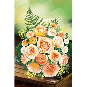 아리따운 꽃다발 (패브릭형) 보석십자수 40x60