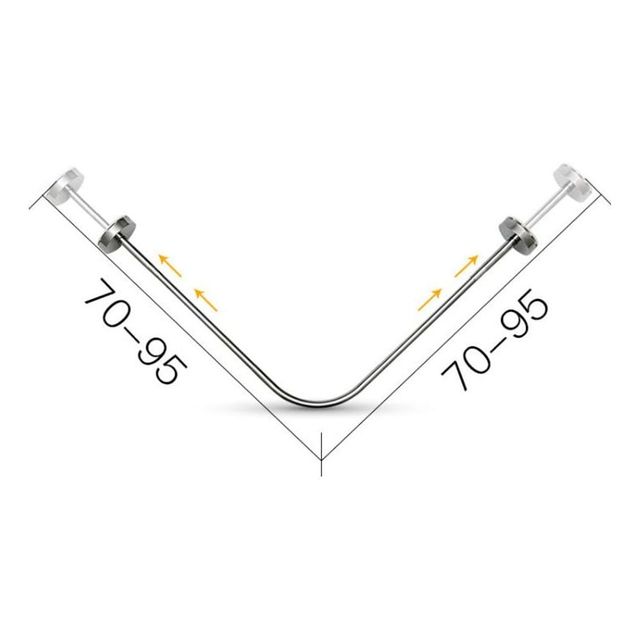무타공 코너 샤워커튼봉 ㄱ자 길이조절 화장실 용품
