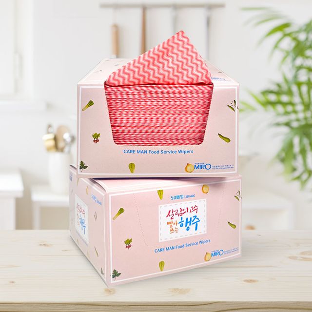 빨아쓰는 행주 부직포 행주 접지형 50매 MIR-1006383