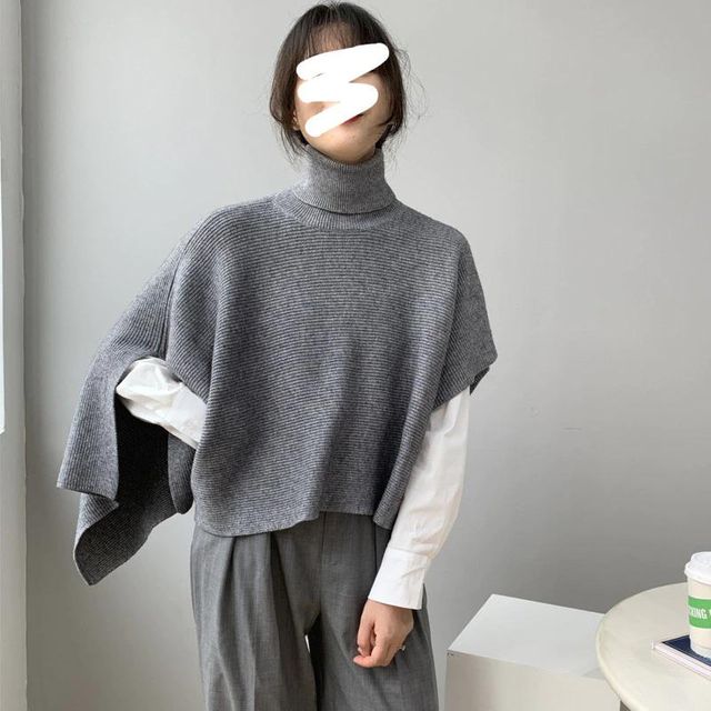 [해외] LANMREM 한국어 두꺼운 목도리 스타일 스웨터 2022 가