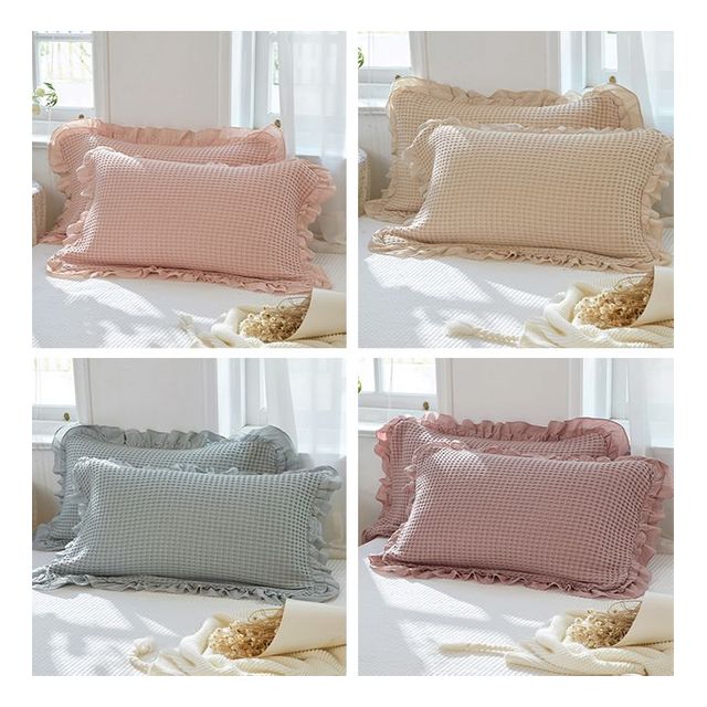 프릴 순면 베개수건 사계절 호텔 덮개 침구