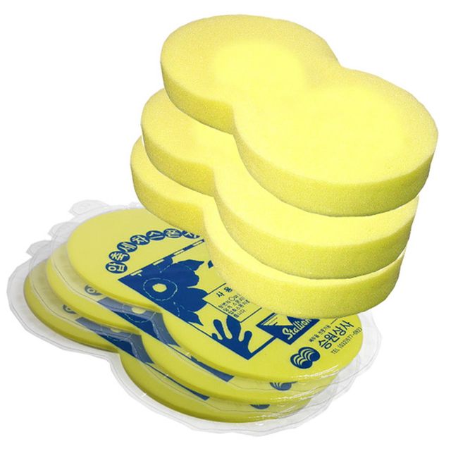 땅콩모양 세차용 스폰지 압축스펀지 3개 스폰지