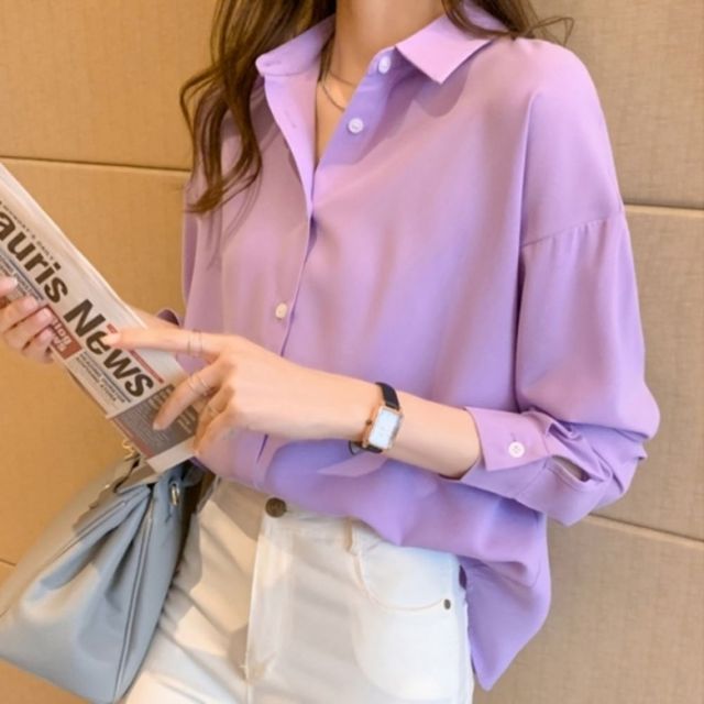 밴딩 소매 루즈핏 셔츠 SNY-1004955