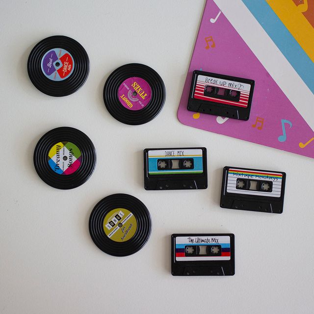 카세트 LP 마그넷 8개 세트 레트로 스타일 CHS-1005545