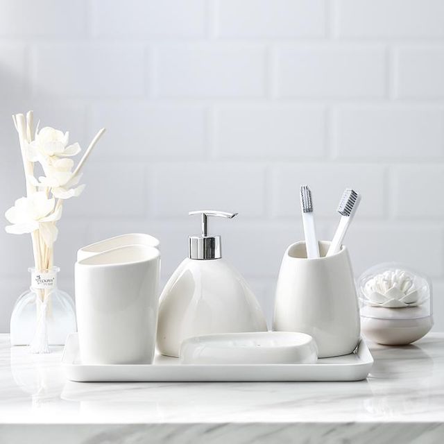 키밍 호텔 욕실 도자기 디스펜서 5종세트 세미락