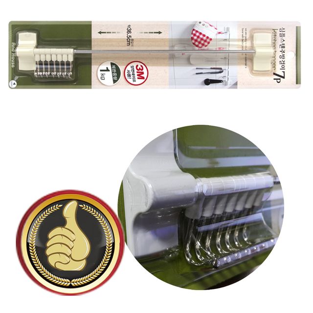 3M테이프 심플 주방걸이 스텐주방걸이 7P고리