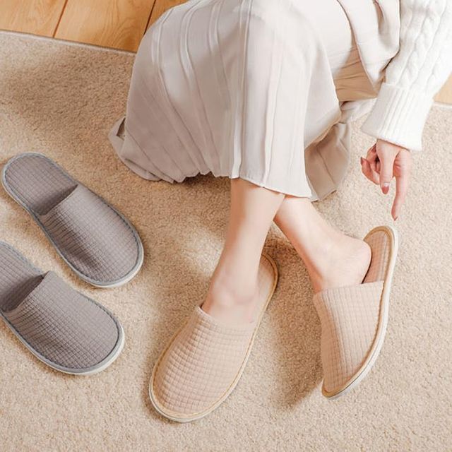 와플 벨벳 호텔 병원 슬리퍼 5P 사무실 일회용 실내화