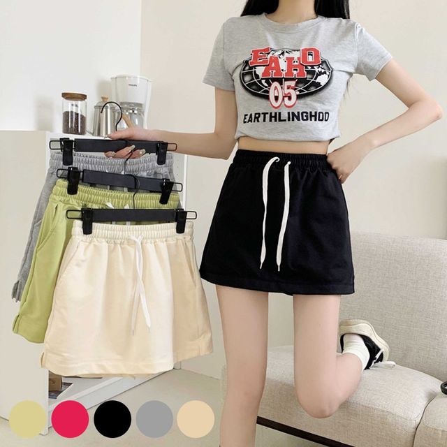 캐쥬얼 허리밴딩 패션 치마 바지 URD-254